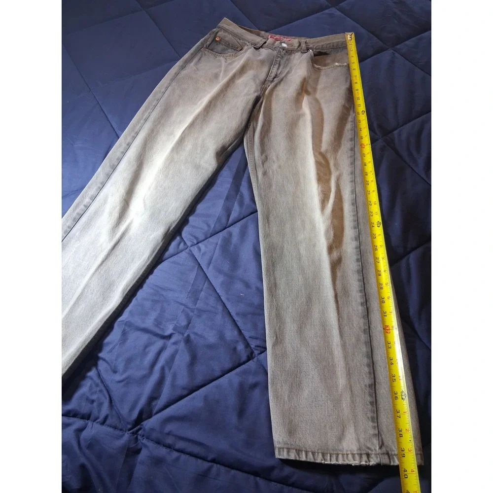 Levis 569 Y2K Loose Straight Fit Jeans Mens 29x30 Grey Faded Denim 100% Cotton